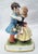 Capodimonte Vintage Italian Ceramic Capodimonte Porcelain Figure Boy & Girl "First Kiss" For Sale - Image 4 of 13