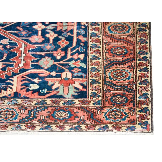 Early 20th Century Persian Heriz Rug For Sale - Image 10 of 13