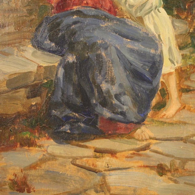 1920s G. Grassis, Figurative Scene, 20th Century, Oil Painting, Framed For Sale - Image 5 of 16