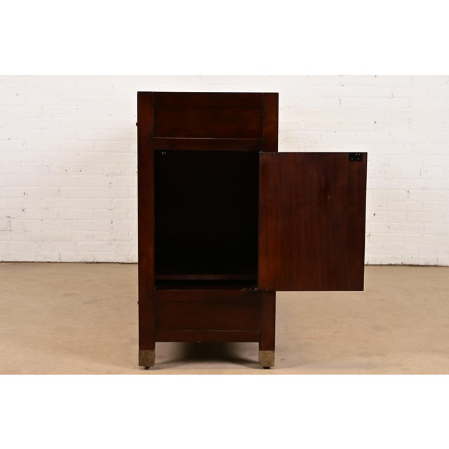 Michael Taylor for Baker Furniture Hollywood Regency Chinoiserie Mahogany Sideboard Credenza For Sale - Image 13 of 15