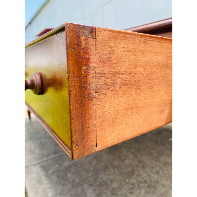 19th Century Solid Mahogany Partners Desk For Sale - Image 4 of 10