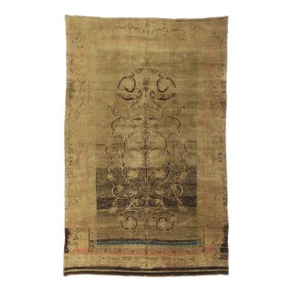 Early 20th Century Vintage Turkish Oushak Rug - 7'00 X 11'03 For Sale