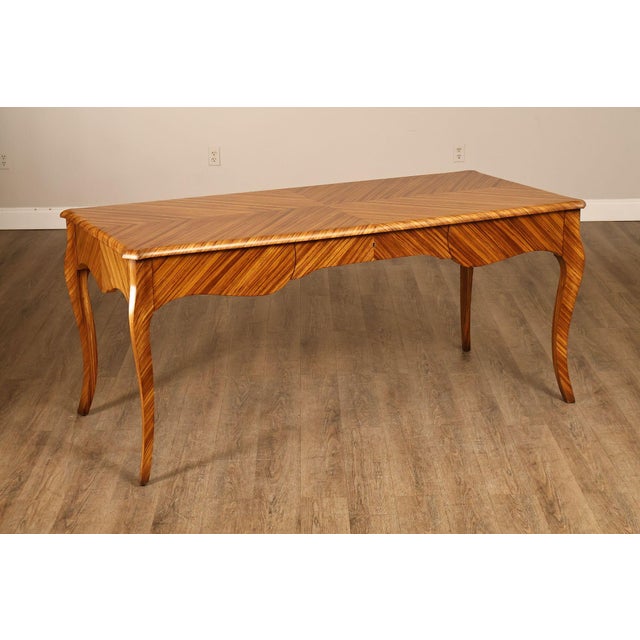 High Quality Spanish Made Louis XVI Style Writing Desk Crafted By William Switzer. This Desk Features A Rectangular Zebra...