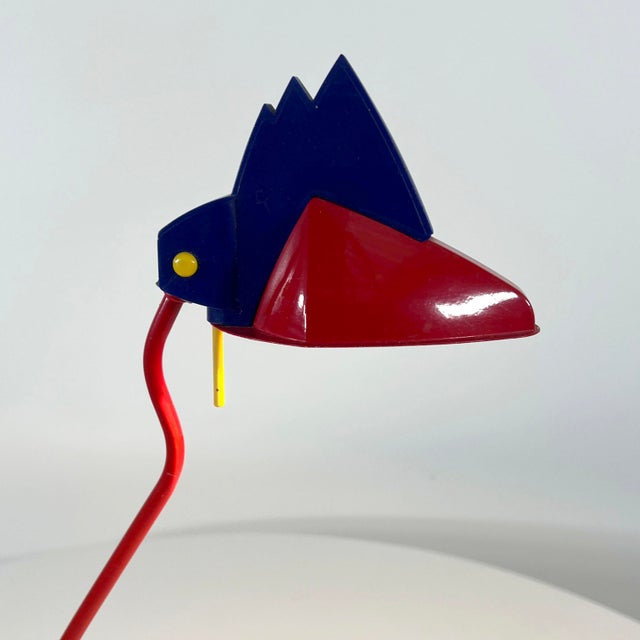Plastic Postmodern Blue & Red Toucan Table Lamp from Brilliant Leuchten, Germany, 1980s For Sale - Image 7 of 11
