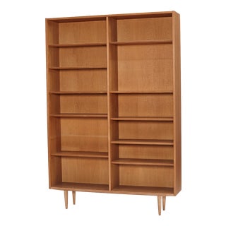 Oak Bookcase by Poul Hundevad for Hundevad & Co, Denmark, 1960s For Sale