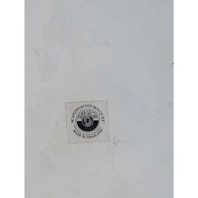 White Vintage Trompe Loeil Hand Painted Skirted Side Table For Sale - Image 8 of 17