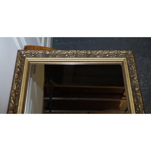 Gold Vintage Gold Ornate Bevelled Wall Mirror For Sale - Image 8 of 10