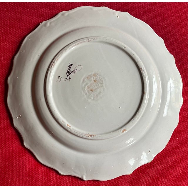 Antique 19th Century Italian Cantagalli Faience Dinner Plate From Florence For Sale - Image 9 of 9