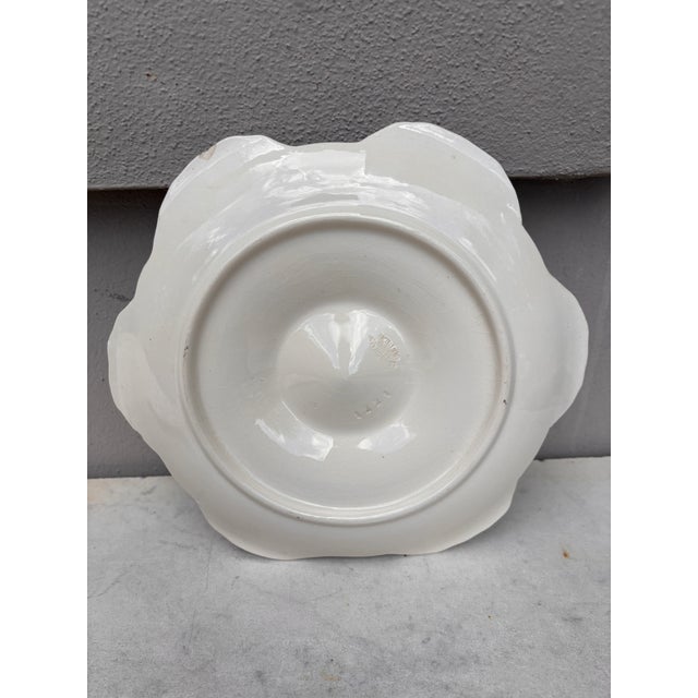 Majolica Flowers Oyster Plate Longchamp, Circa 1900 For Sale In Austin - Image 6 of 6