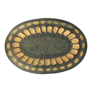 Vintage John-Richard Jra Large Decorative Brass Tray For Sale
