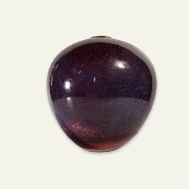 Contemporary Late 20th Century Cliff Lee Flambé Glaze Vase For Sale - Image 3 of 6