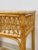 Beige Vintage Coastal Wicker Rattan Console Table Woven Lattice Glass Top Beige Boho For Sale - Image 8 of 14