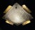 1960s 1960s Square Murano Flush Mount With Brass For Sale - Image 5 of 9