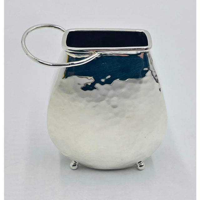 Vintage Silver & Malachite Vase by Emilia Castillo, Mexican Modernism For Sale - Image 10 of 17