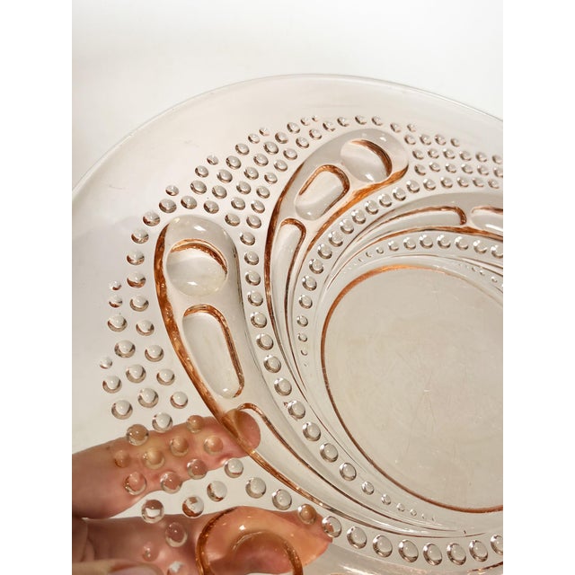 Art Deco Vide-Poche in Pink Engraved Glass, 1930s For Sale - Image 6 of 10