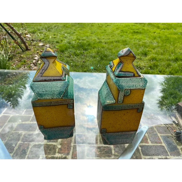 Cubist Pots by Pedro Borja, 1970s, Set of 2 For Sale - Image 6 of 8