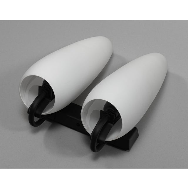 1950s Vintage Opaline Glass Wall Lamp by Louis Kalff for Philips, 1950s For Sale - Image 5 of 7