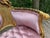 French 1940 French Louis XVI Gold Beech Rose Velvet Settee For Sale - Image 3 of 18