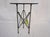 Mid 20th Century Antique Metal Campaign Table on Tri-Pod Base With Glass Top For Sale - Image 5 of 11