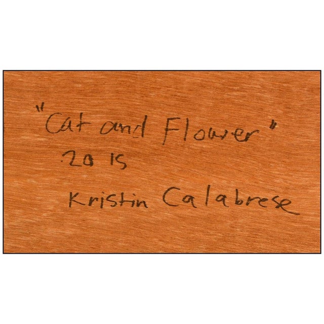 Pop Art Cat and Flower, Kristin Calabrese For Sale - Image 3 of 4