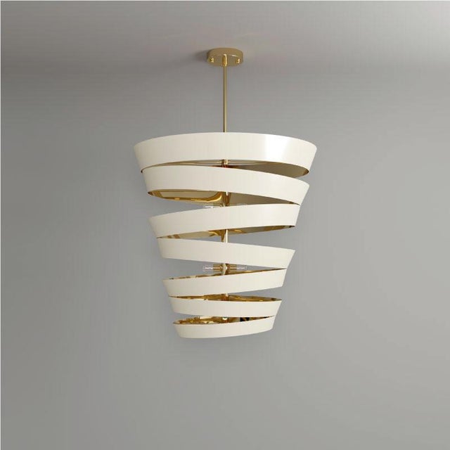 Cream Bilbao Suspension Lamp by Creativemary For Sale - Image 8 of 13