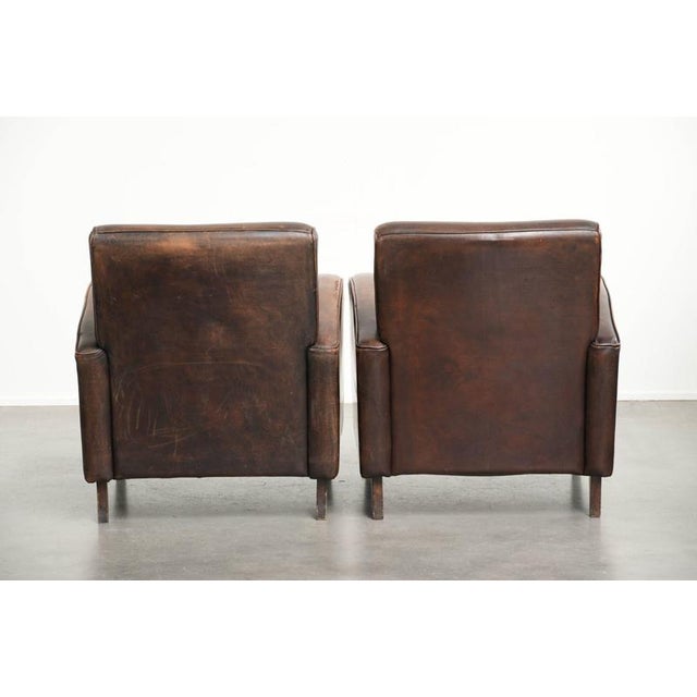 Vintage Sheepskin Armchairs, Set of 2 For Sale - Image 3 of 18