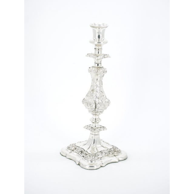 Silver Large 19th Century English Sheffield Silver-Plated Five-Light Convertible Candel For Sale - Image 8 of 13