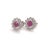 Diamond Ruby Stud Earrings 14 Karat White Gold 1.87 TCW Certified For Sale - Image 12 of 18