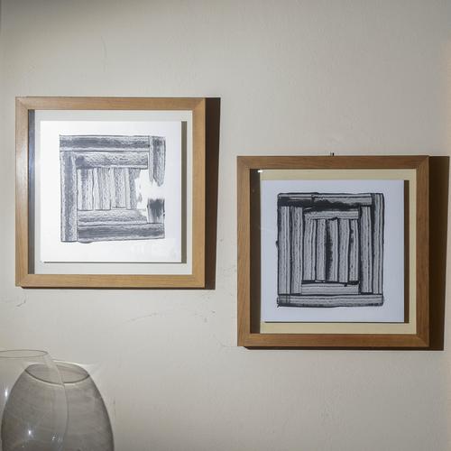 Unknown, Untitled, Sandpaper, Framed, Set of 2 For Sale - Image 4 of 4