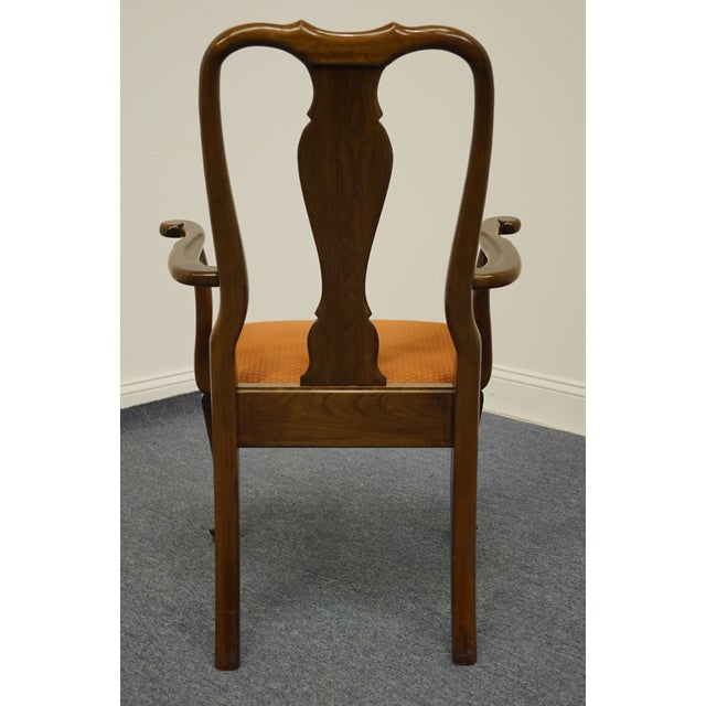 Wood Ethan Allen Georgian Court Solid Cherry Traditional Style Dining Arm Chair 11-6211a For Sale - Image 7 of 10