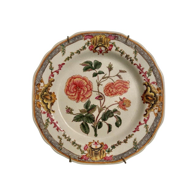 Chinese Vintage Chinese Floral Ceramic Crackle Glaze Decorative Plates - Set of 3 For Sale - Image 3 of 7