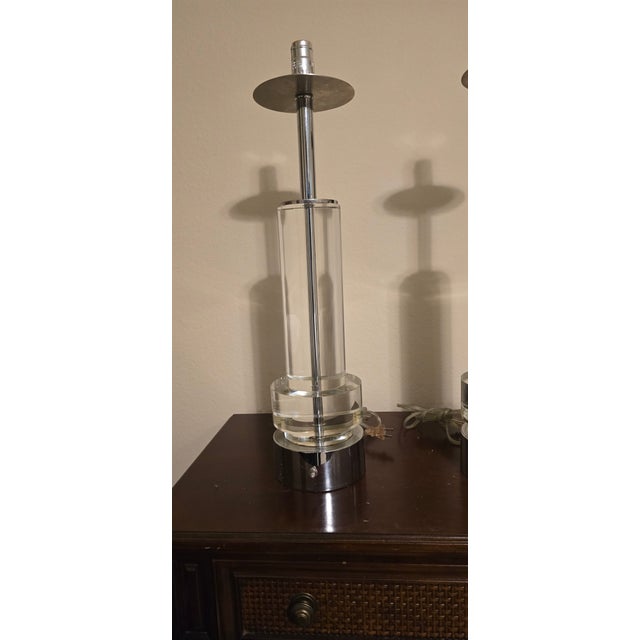1970s 1970s Mid Century Modern Acylic Lamps For Sale - Image 5 of 6