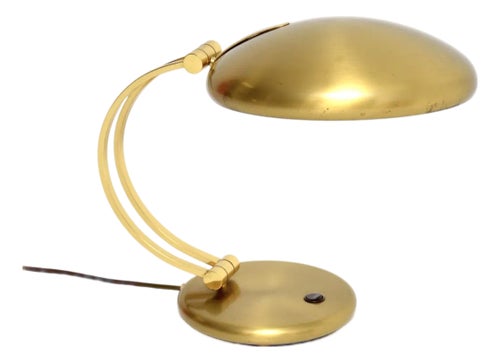 Vintage Bauhaus Brass Desk Lamp from Egon Hillebrand, 1970s