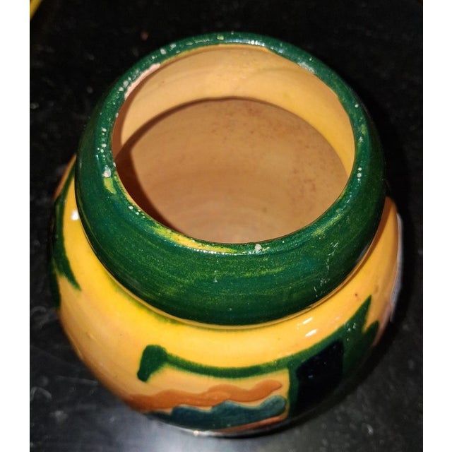 Art Deco Glazed Ceramic Vase, 1950s For Sale - Image 3 of 6