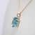 2020s 1.1Ct Natural Swiss Blue Topaz Pendant in Solid 14k Gold – Oval, 11x9mm For Sale - Image 5 of 7