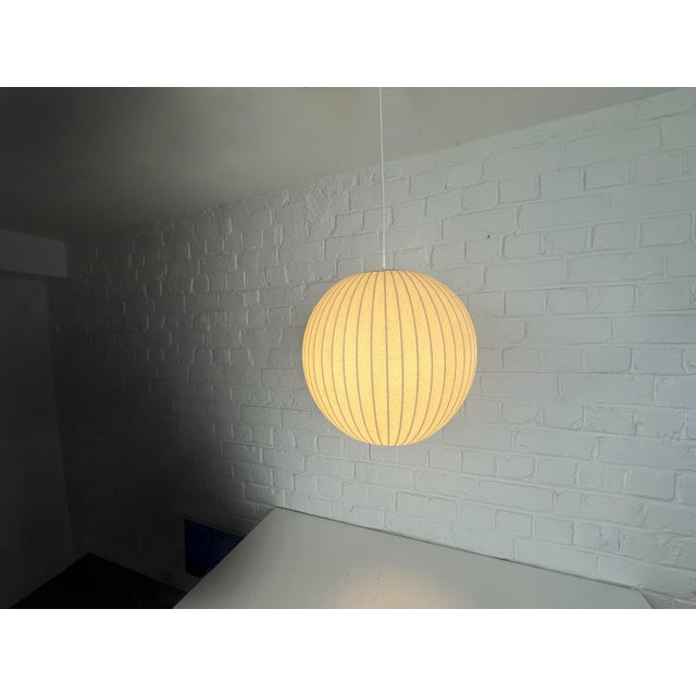 Mid-Century Modern Bubble Lamp Saucer Pendant by George Nelson for Modernica, USA For Sale - Image 3 of 16