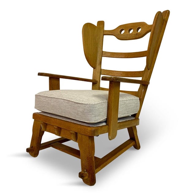 Dutch Brutalist Armchair in Oak, 1960s For Sale - Image 17 of 17