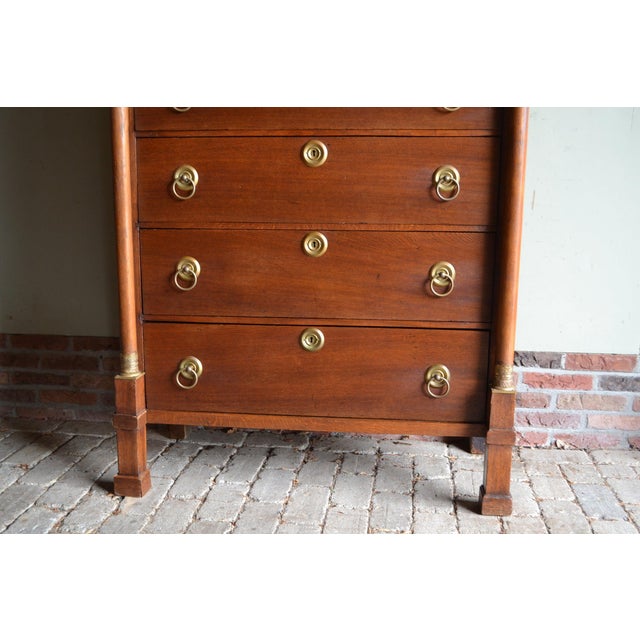 Antique Oak Empire Chiffonier For Sale - Image 4 of 11