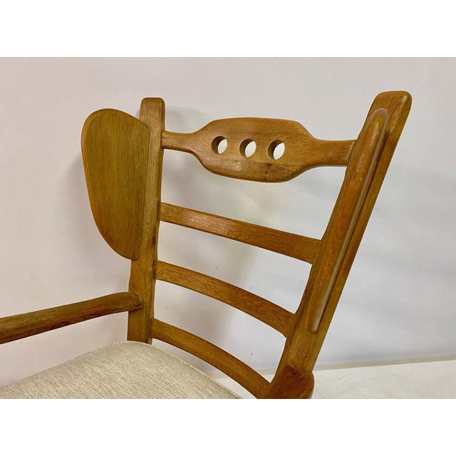 Wood Dutch Brutalist Armchair in Oak, 1960s For Sale - Image 7 of 17