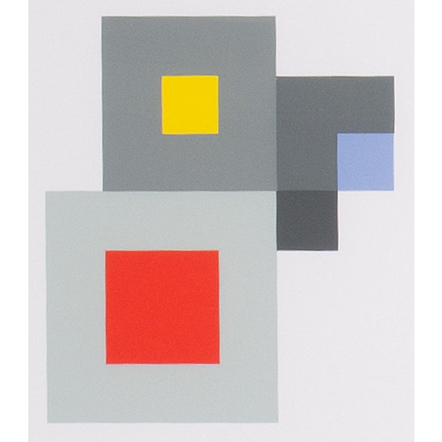 A 1995 serigraph print, titled "Konstruktion and Intuition," by the German artist Anton Stankowski (1906-1998). This print...