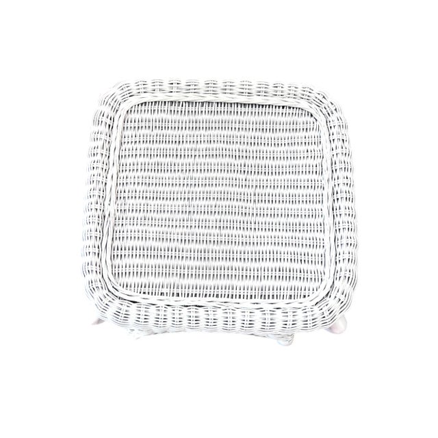 Early 21st Century Wicker End Tables With Swan Details- Set of 2 For Sale - Image 5 of 5