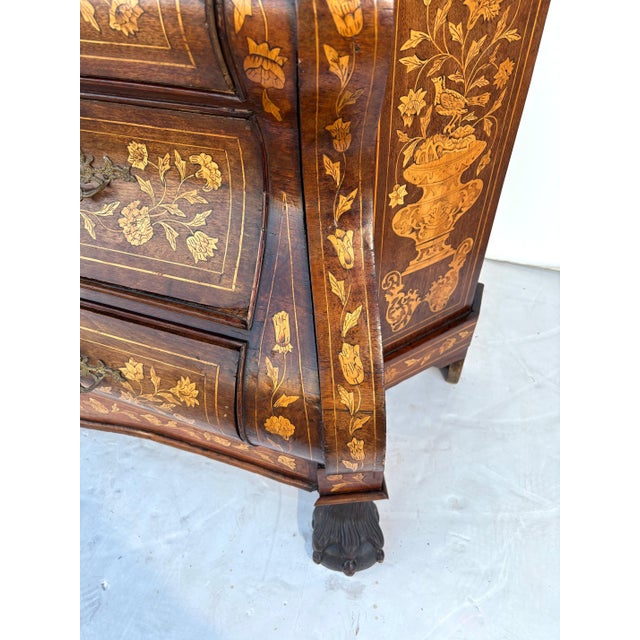 Dutch Marquetry Display Cabinet / Vitrine For Sale - Image 9 of 9