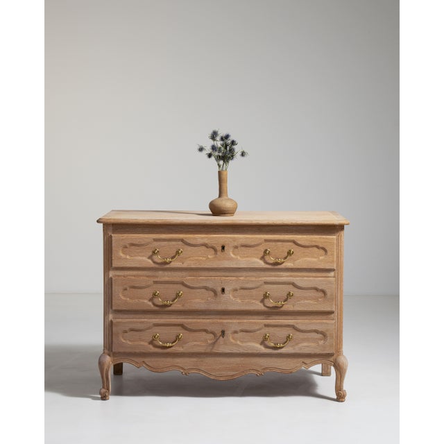 1970s Louis XV Oak Chest of Drawers, Rococo Style, France, Circa 1970 For Sale - Image 5 of 16