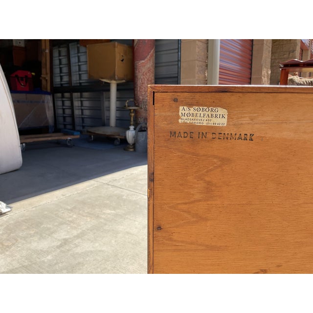 Authentic Danish Teak Chest of Drawers by Søborg Møbelfabrik, Mid-Century Modern, 1960 For Sale - Image 10 of 12