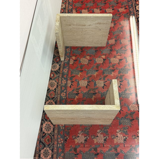 Post Modern Travertine Coffee Table For Sale - Image 9 of 11