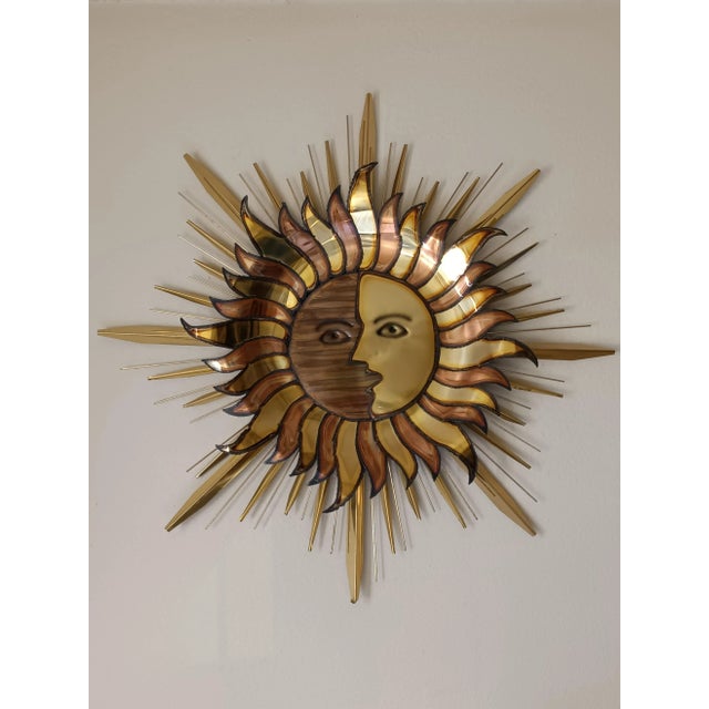 Curtis Jere 1980s Curtis Jere Sunburst Celestial Metal Sculpture For Sale - Image 4 of 9