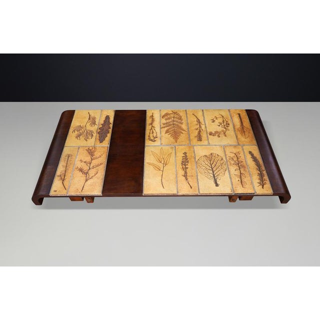Garrigue Ceramic and Bent Beechwood Coffee Table by Roger Capron, France, 1960s For Sale - Image 18 of 18