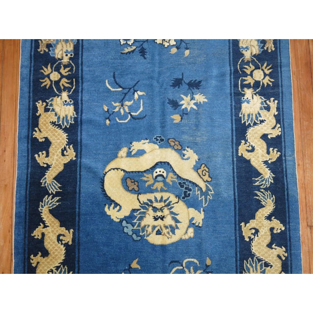 Rare Long 19th Century Chinese Peking Dragon Runner For Sale - Image 11 of 18