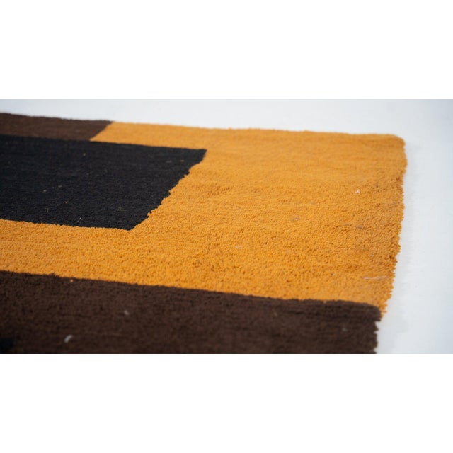 1960s Mid-Century Modern Hand-Woven Rug, Italy, 1960s For Sale - Image 5 of 10