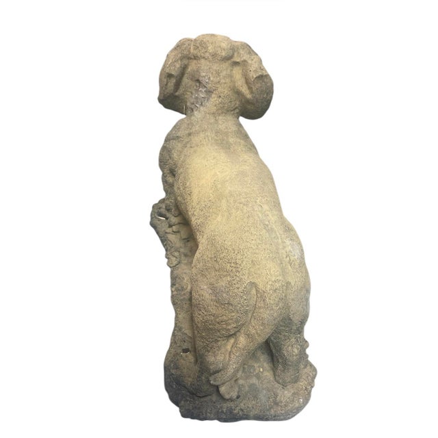 2000 - 2009 Vintage Lifesize Cast Stone Dachshund Garden Statue For Sale - Image 5 of 9